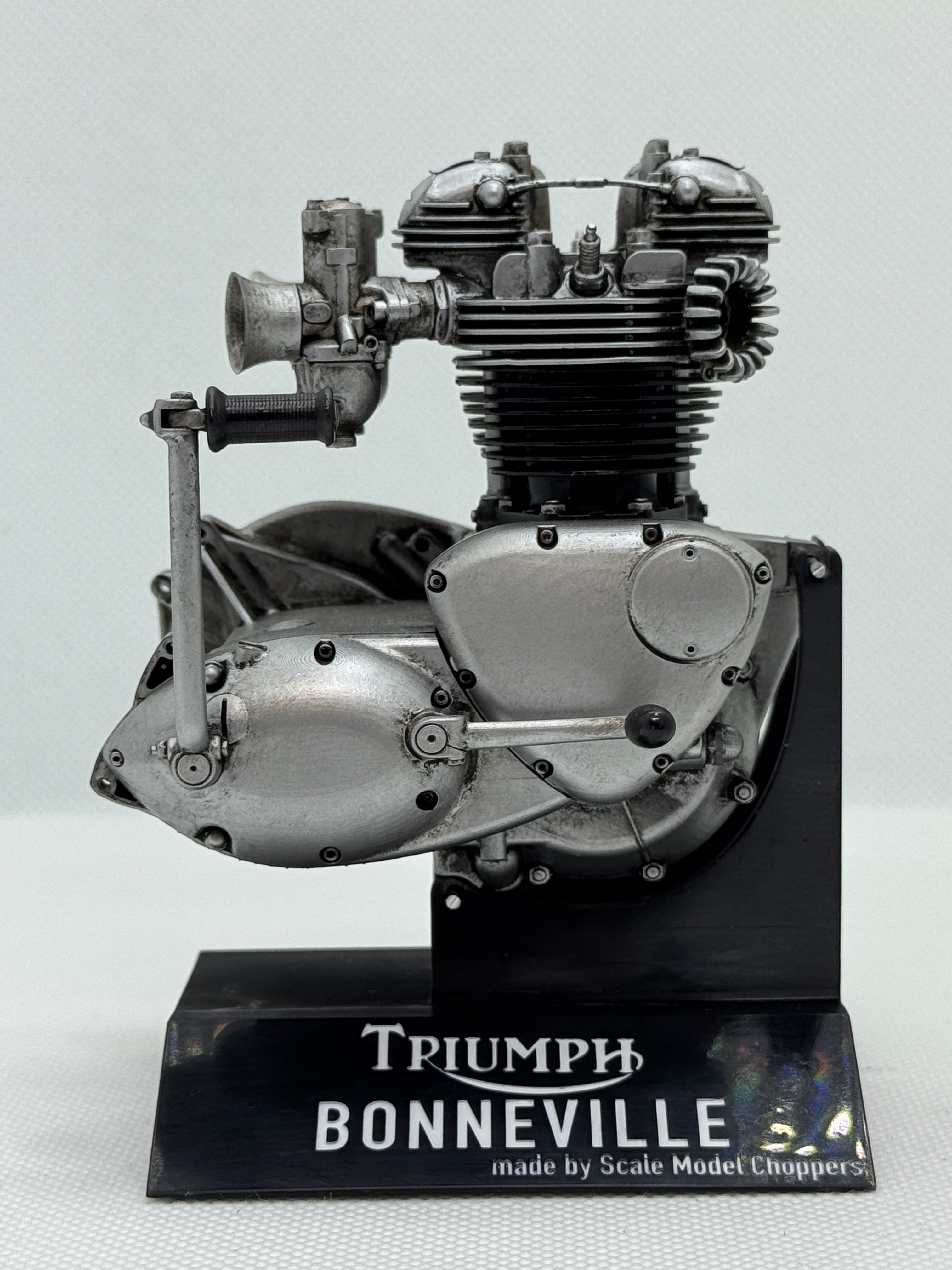 【1/6スケール精密エンジンモデル】トライアンフ ボンネビル エンジンモデル 1/6 トライアンフ ボンネビル ユニットエンジン模型｜Scale Model Choppers