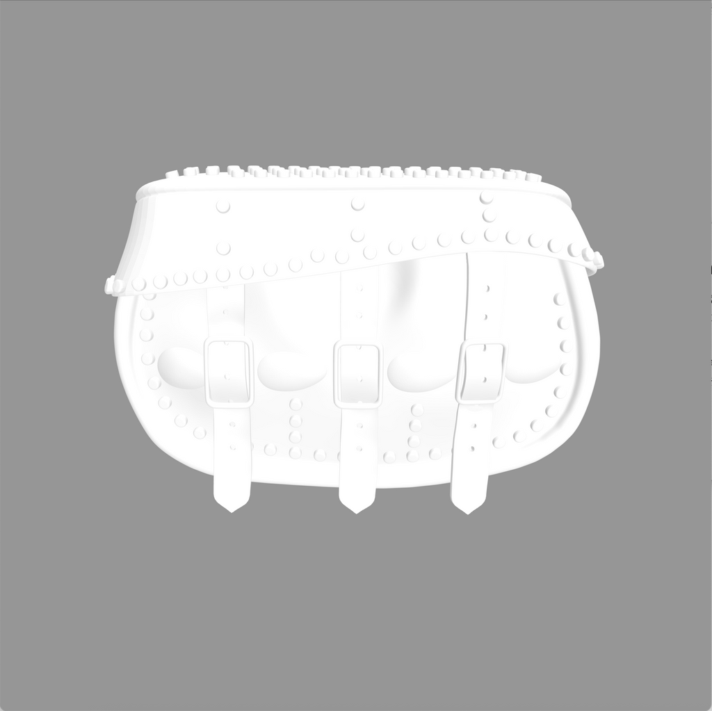 パンヘッド 純正サドルバッグ 3D CAD モデル