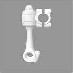 フランダース　4インチ　ドッグボーンライザー　3D CAD MODEL