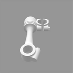 フランダース　4インチ　ドッグボーンライザー　3D CAD MODEL