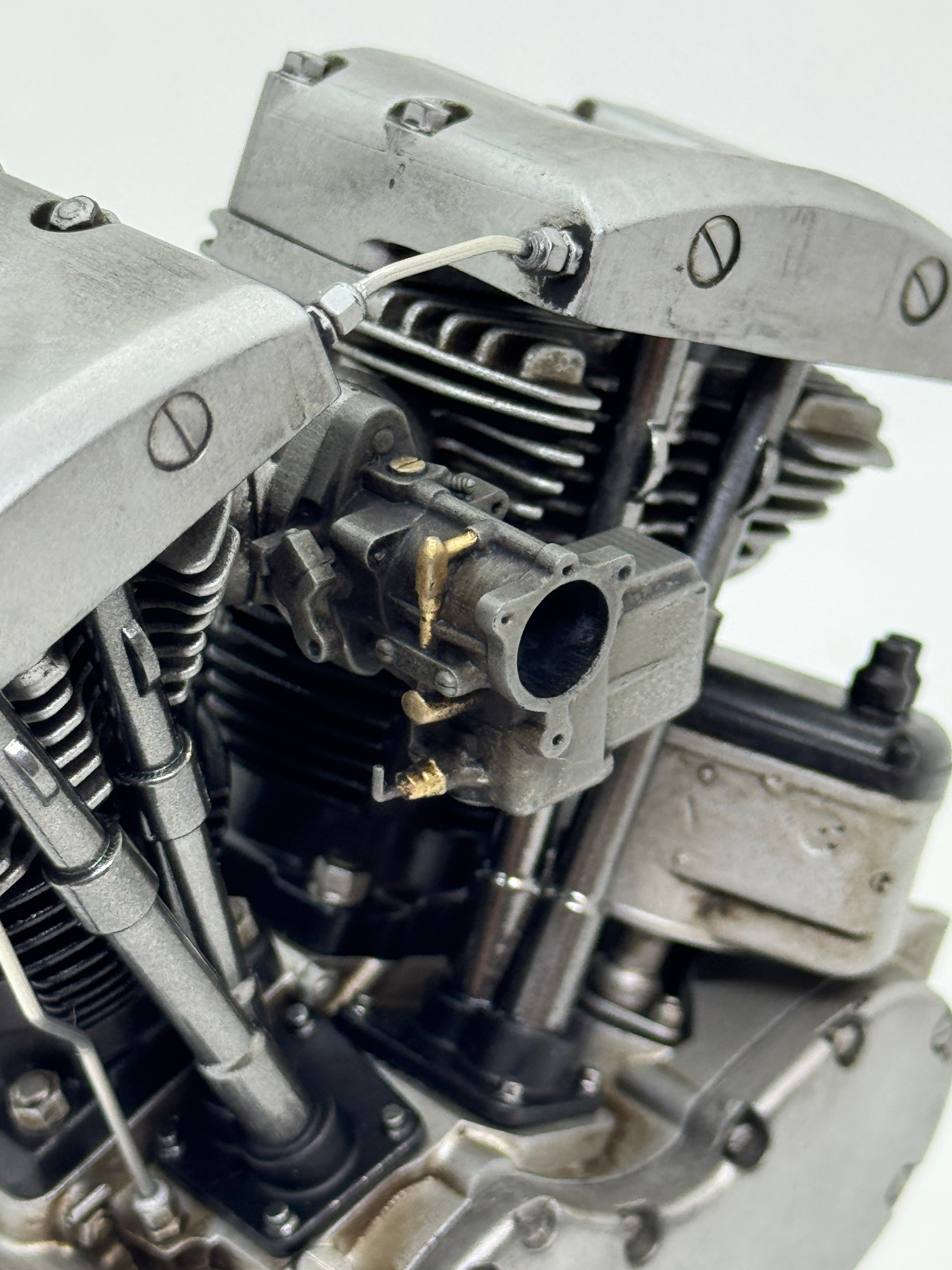 1/6 Scale Early Shovelhead Engine Model with Magneto