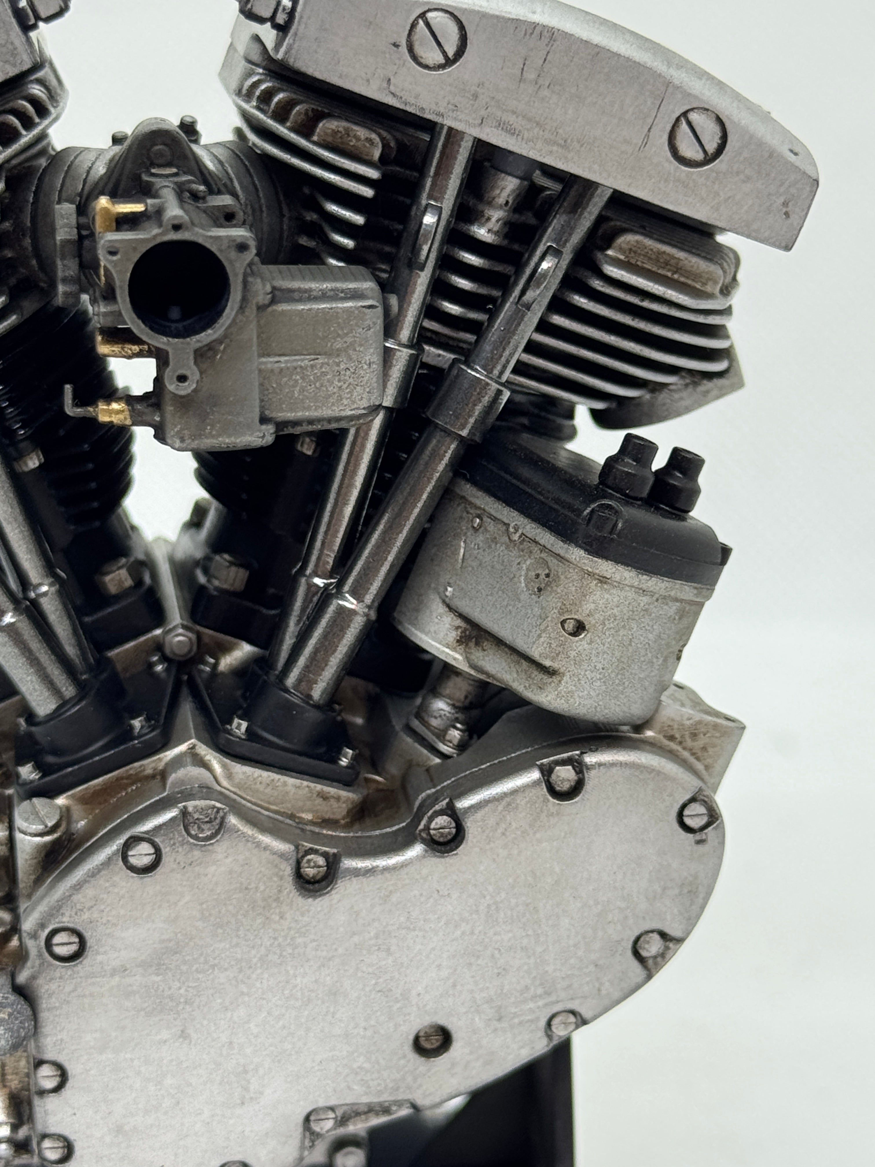 1/6 Scale Early Shovelhead Engine Model with Magneto