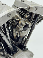 1/6スケール ショベルヘッドエンジンモデル｜S&S Eキャブ｜光造形3Dプリント＆エイジング塗装仕上げ｜リアルディスプレイモデル