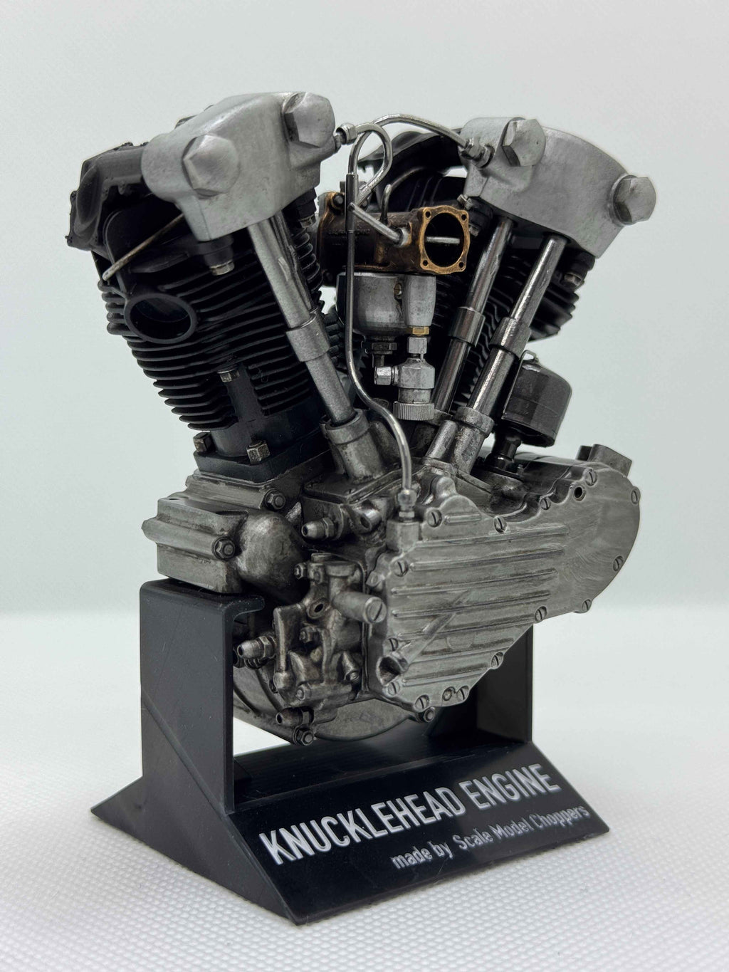 1/6スケール ナックルヘッドエンジンモデル｜光造形3Dプリント製 精密塗装仕様｜初期OHVの造形美を濃密再現