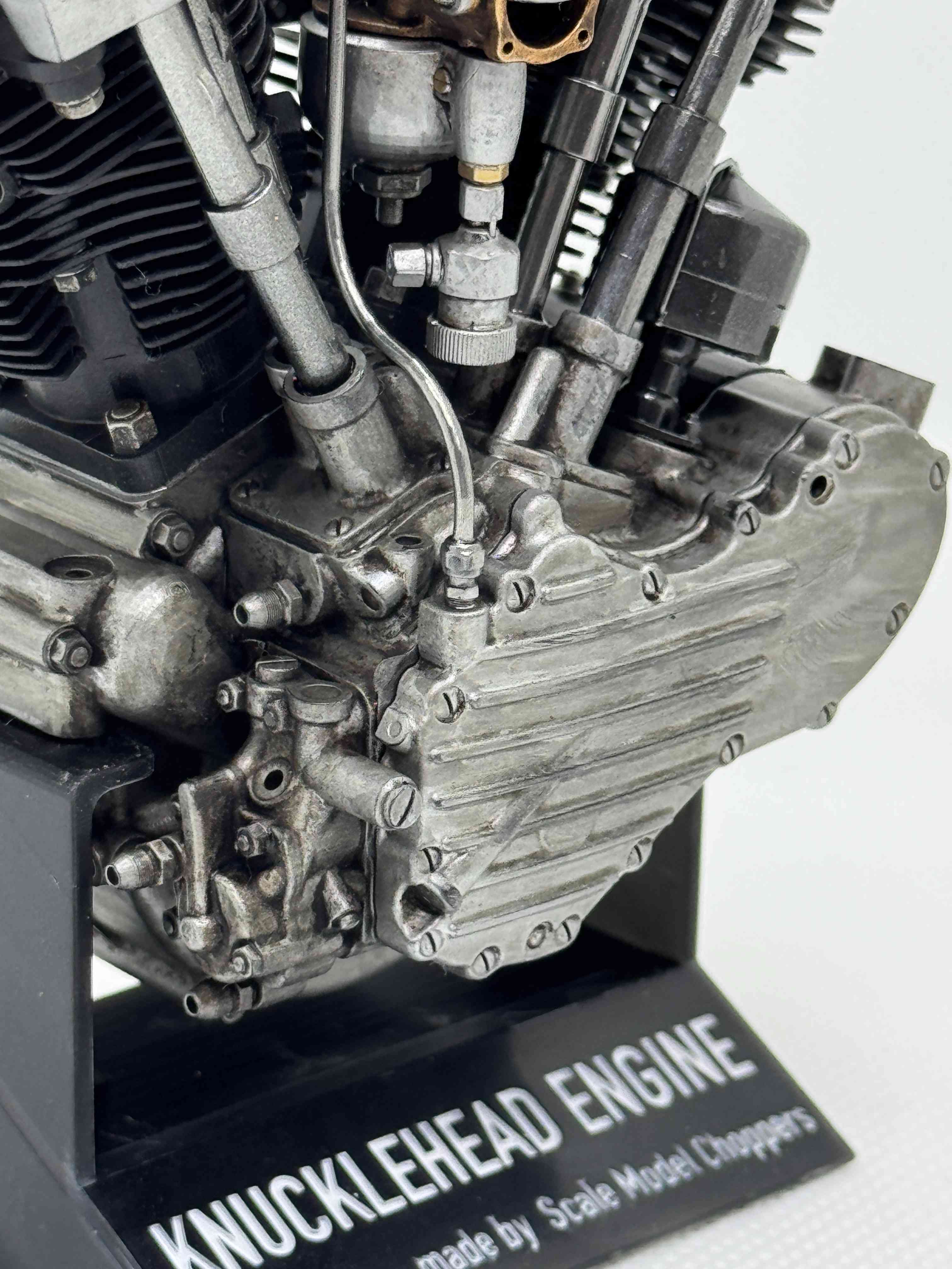 1/6スケール ナックルヘッドエンジンモデル｜光造形3Dプリント製 精密塗装仕様｜初期OHVの造形美を濃密再現