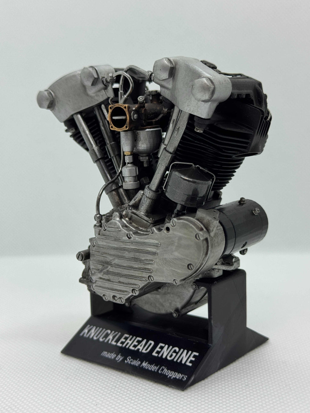 1/6スケール ナックルヘッドエンジンモデル｜光造形3Dプリント製 精密塗装仕様｜初期OHVの造形美を濃密再現