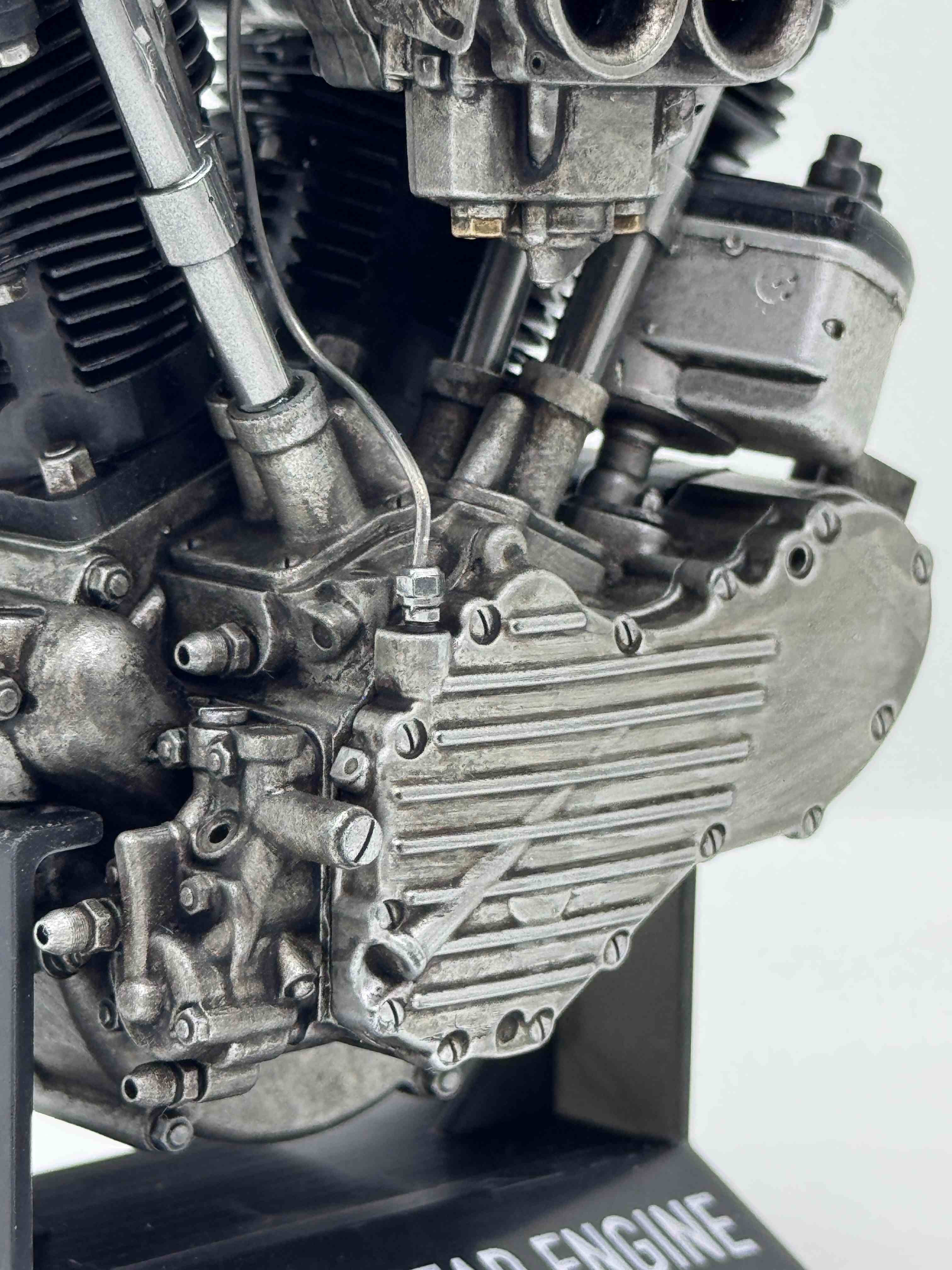 1/6スケール ナックルヘッド ツースロートキャブエンジンモデル｜光造形3Dプリント製 精密塗装仕様｜初期OHVの造形美を濃密再現