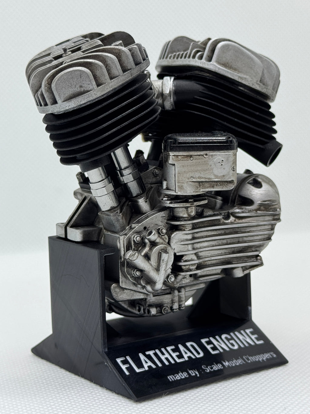 1/6 Scale Flathead Morris Magneto Engine Model | Stereolithography 3D Printed with Precision Paint Finish | 3D Representation of the Origins of Vintage V-Twin Engines