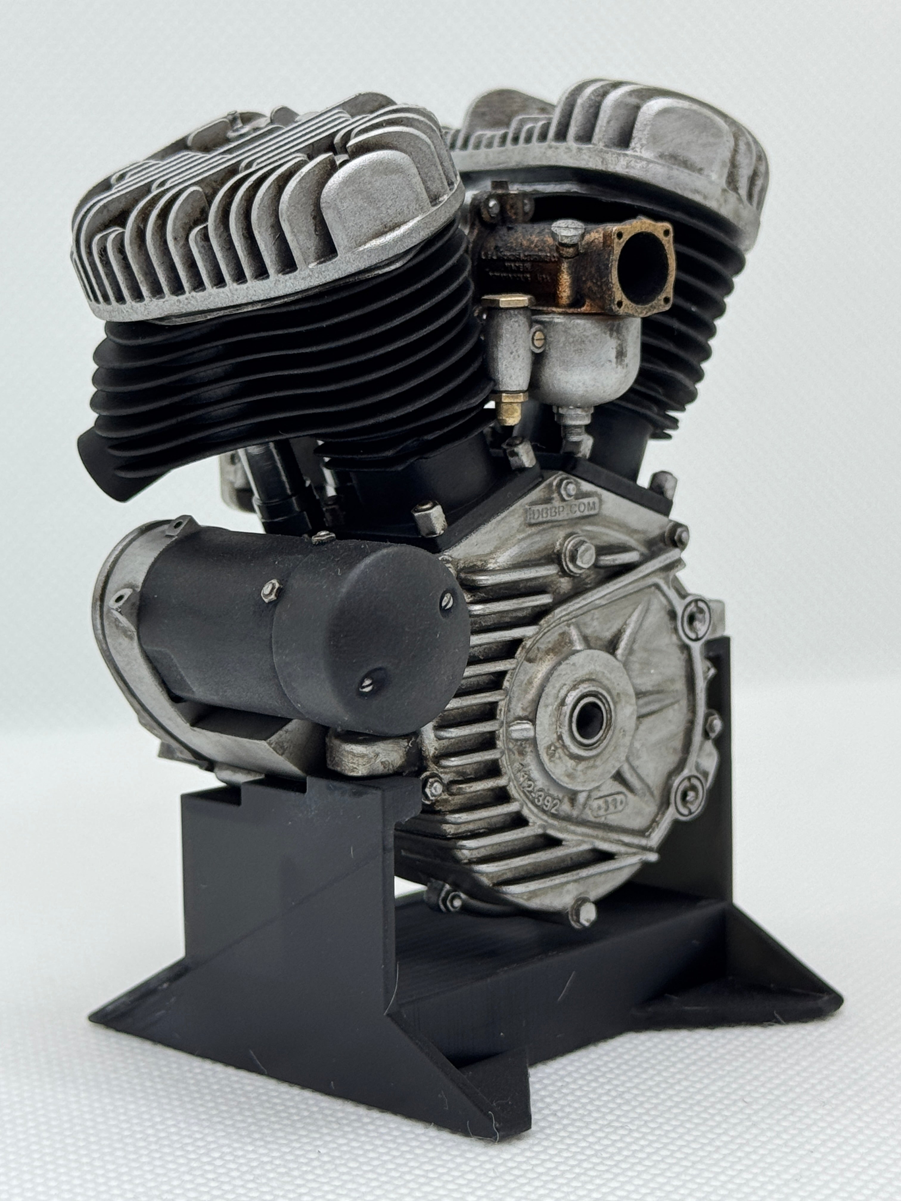 1/6 Scale Flathead Morris Magneto Engine Model | Stereolithography 3D Printed with Precision Paint Finish | 3D Representation of the Origins of Vintage V-Twin Engines