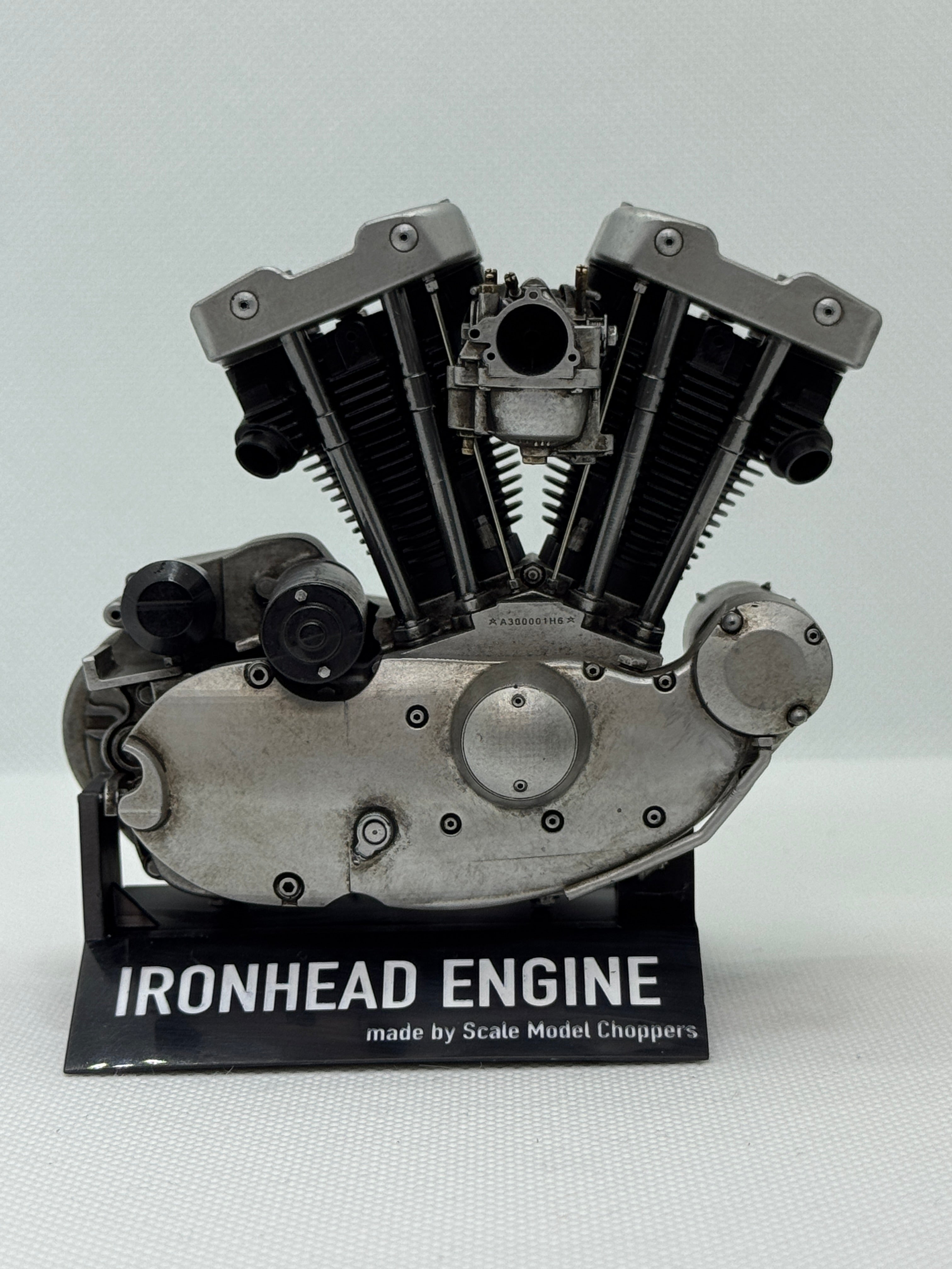 1/6スケール アイアンショベルエンジンモデル｜光造形3Dプリント製 精密塗装｜ヴィンテージハーレーの荒々しい個性を立体表現