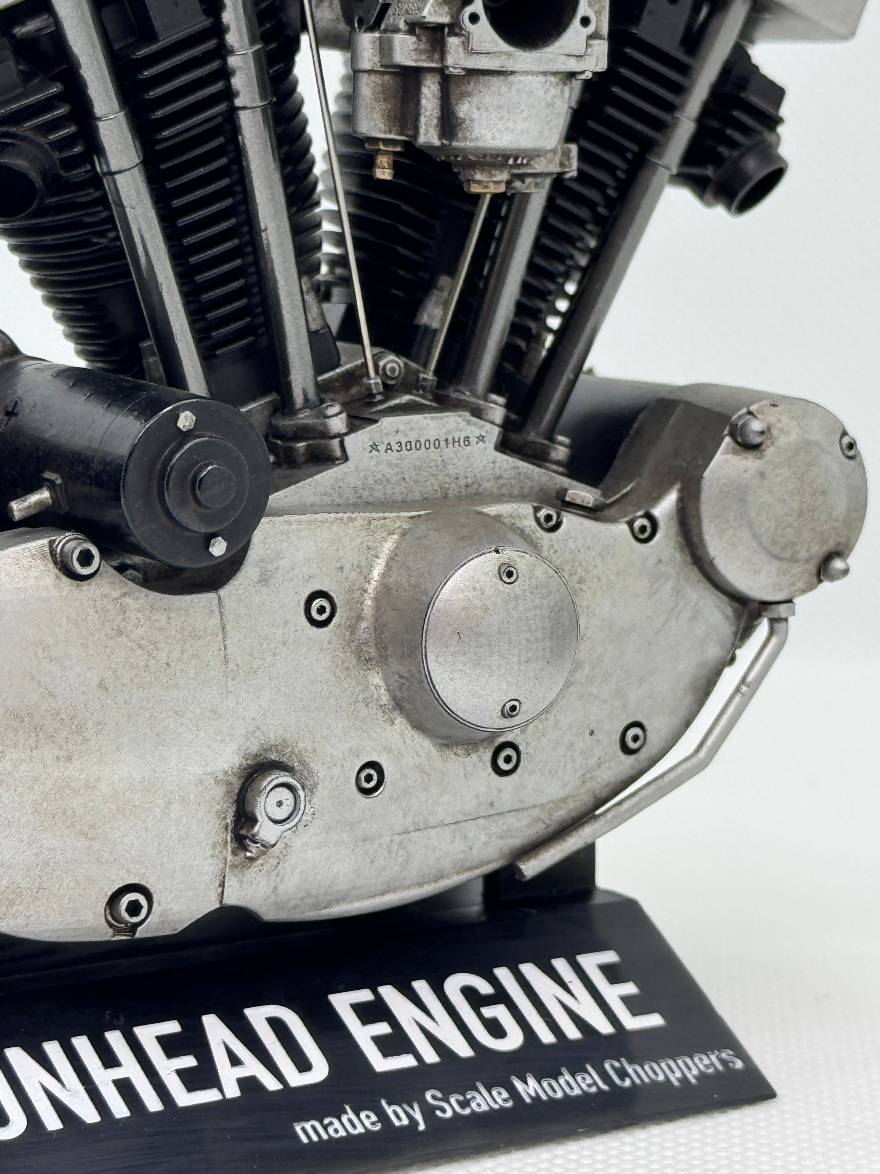 1/6スケール アイアンショベルエンジンモデル｜光造形3Dプリント製 精密塗装｜ヴィンテージハーレーの荒々しい個性を立体表現