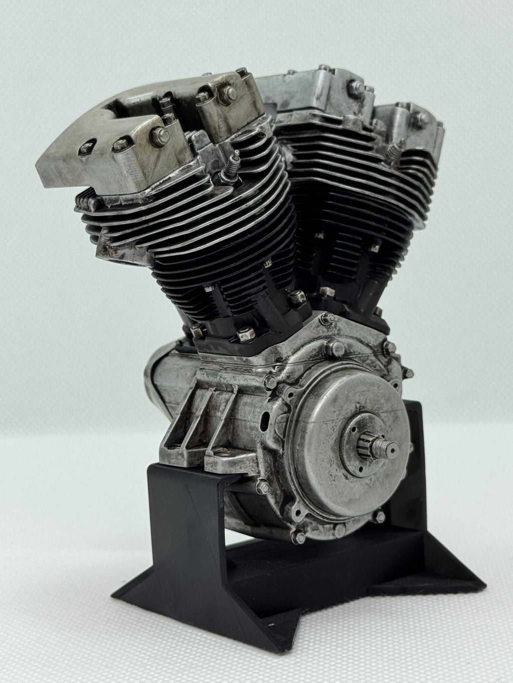 1/6スケール ショベルヘッドツースロートキャブエンジンモデル｜光造形3Dプリント＆エイジング塗装仕上げ｜リアルディスプレイモデル