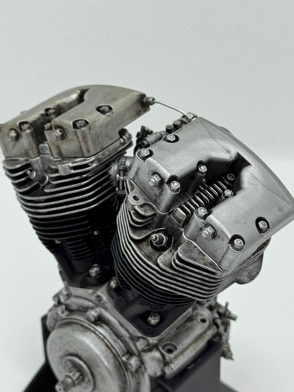 1/6スケール ショベルヘッドツースロートキャブエンジンモデル｜光造形3Dプリント＆エイジング塗装仕上げ｜リアルディスプレイモデル