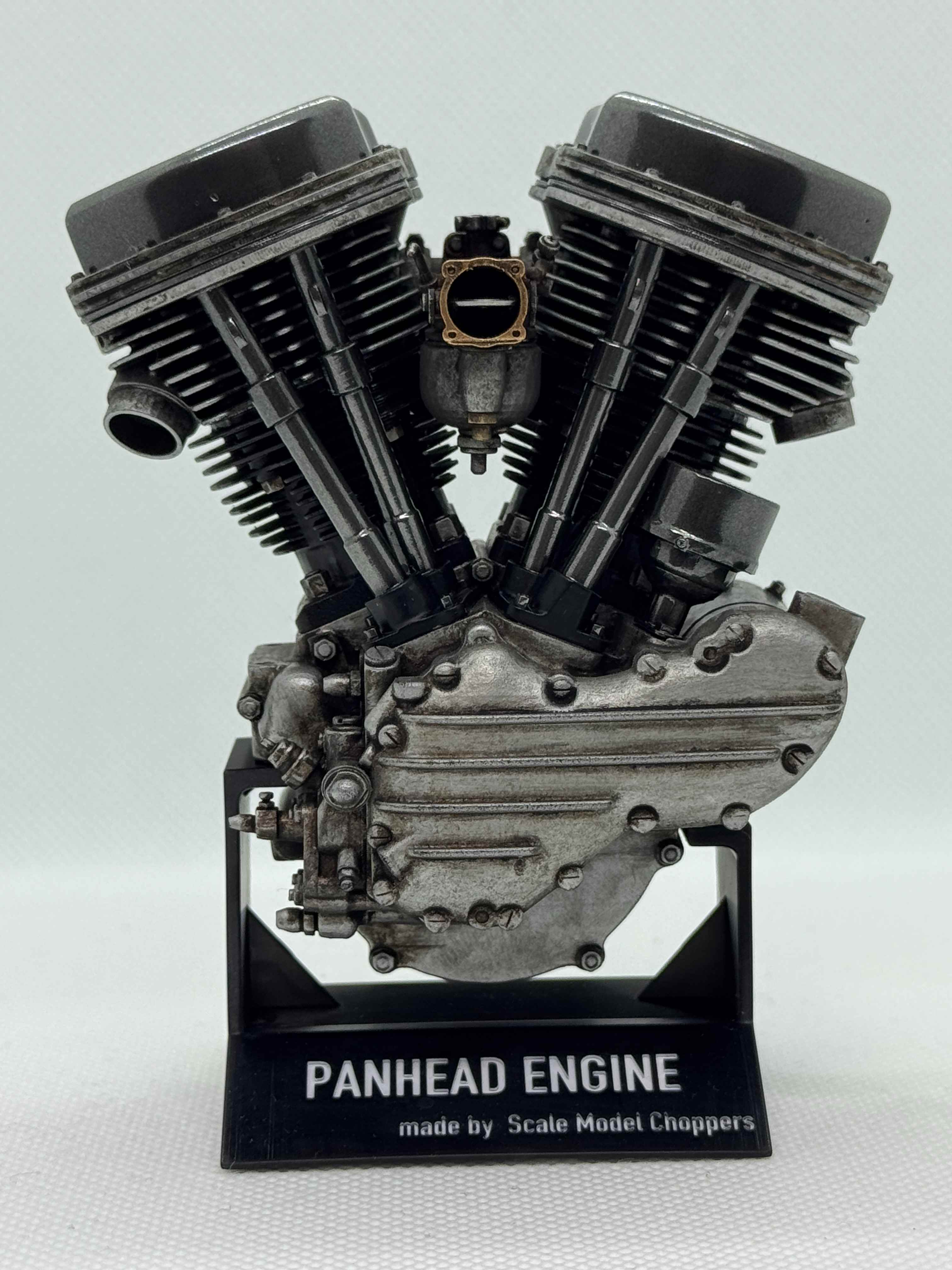 1/6スケール パンヘッドエンジンモデル｜1954-62 カムカバー4本リブ｜ロッカーカバーDリング｜光造形3Dプリント 精密塗装仕上げ