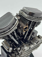 1/6スケール パンヘッドエンジンモデル｜1954-62 カムカバー4本リブ｜ロッカーカバーDリング｜光造形3Dプリント 精密塗装仕上げ