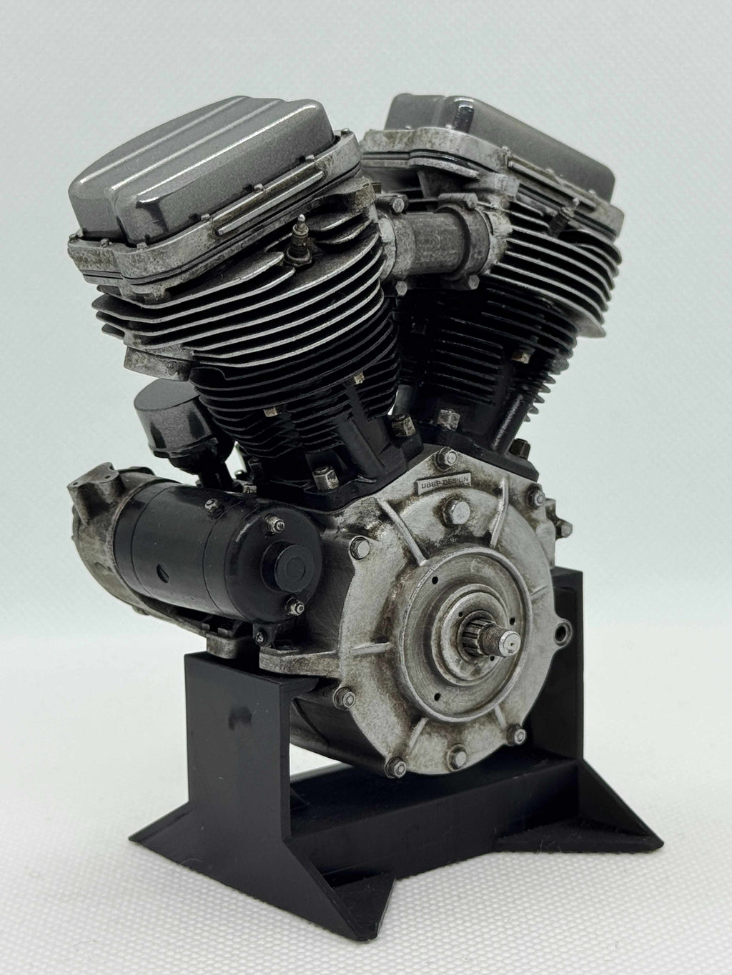 1/6スケール パンヘッドエンジンモデル｜1954-62 カムカバー4本リブ｜ロッカーカバーDリング｜光造形3Dプリント 精密塗装仕上げ