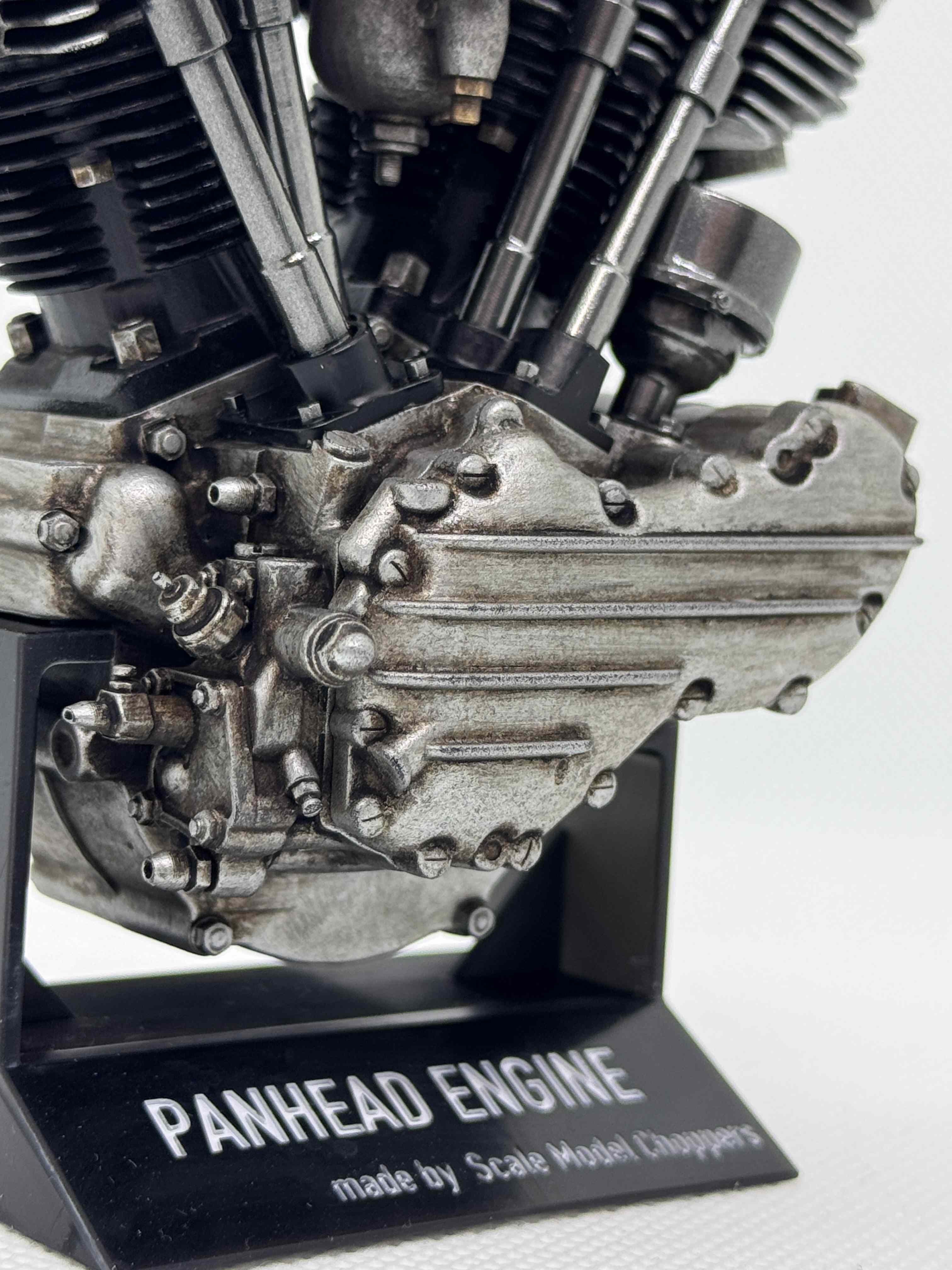 1/6スケール パンヘッドエンジンモデル｜1954-62 カムカバー4本リブ｜ロッカーカバーDリング｜光造形3Dプリント 精密塗装仕上げ