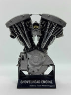 1/6スケール ショベルヘッドエンジンモデル｜ケイヒンバタフライキャブ｜光造形3Dプリント＆エイジング塗装仕上げ｜リアルディスプレイモデル