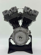 1/6スケール ショベルヘッドエンジンモデル｜ケイヒンバタフライキャブ｜光造形3Dプリント＆エイジング塗装仕上げ｜リアルディスプレイモデル