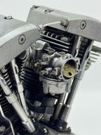 1/6スケール ショベルヘッドエンジンモデル｜ケイヒンバタフライキャブ｜光造形3Dプリント＆エイジング塗装仕上げ｜リアルディスプレイモデル