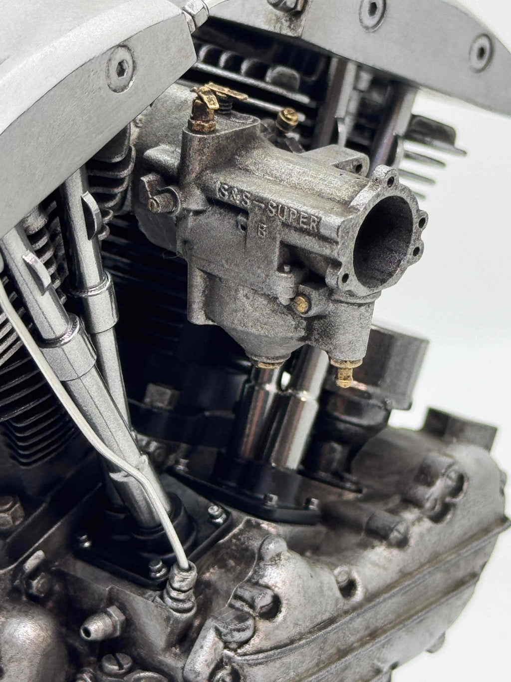1/6スケール パンショベル エンジンモデル｜S&S Bキャブレター｜パンヘッド×ショベルヘッド 精密再現モデル