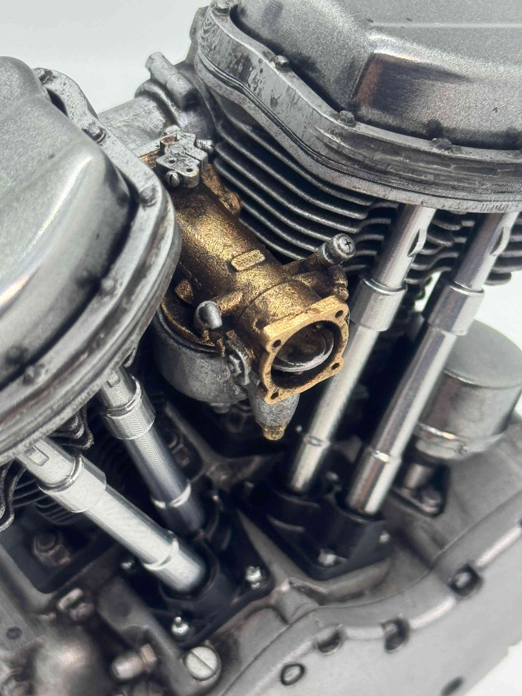 1/6スケール 1965年型 パンヘッド エンジンモデル｜セルスターター初搭載最終型｜光造形3Dプリント 精密塗装仕上げ