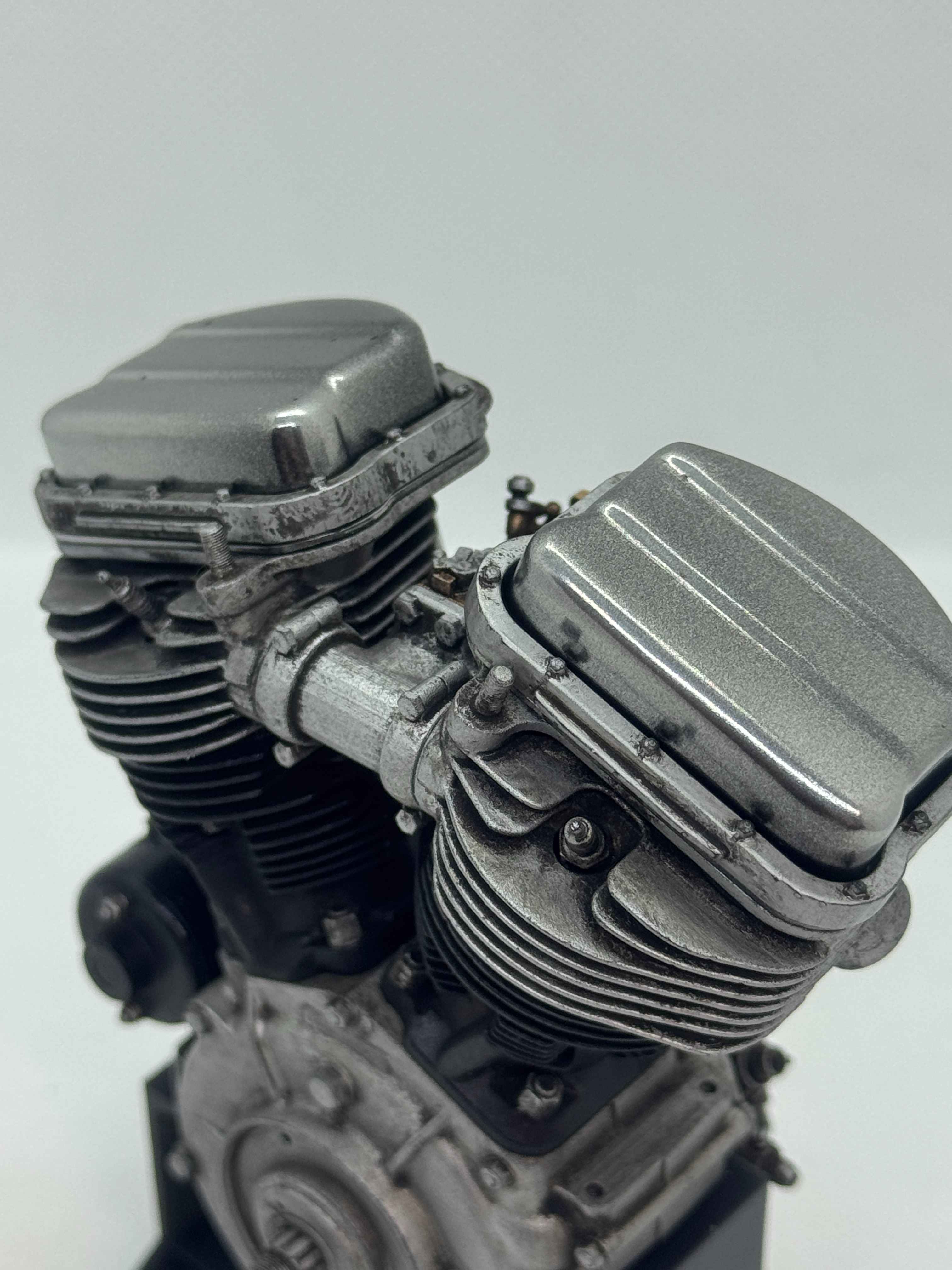 1/6スケール 1965年型 パンヘッド エンジンモデル｜セルスターター初搭載最終型｜光造形3Dプリント 精密塗装仕上げ