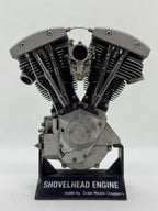 1/6スケール ショベルヘッドエンジンモデル｜S&S Bキャブ｜光造形3Dプリント＆エイジング塗装仕上げ｜リアルディスプレイモデル