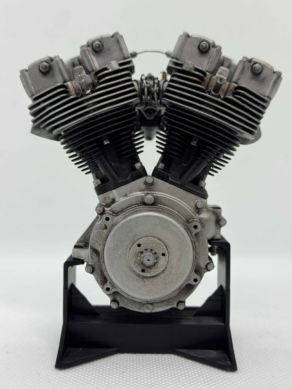 1/6スケール ショベルヘッドエンジンモデル｜S&S Bキャブ｜光造形3Dプリント＆エイジング塗装仕上げ｜リアルディスプレイモデル