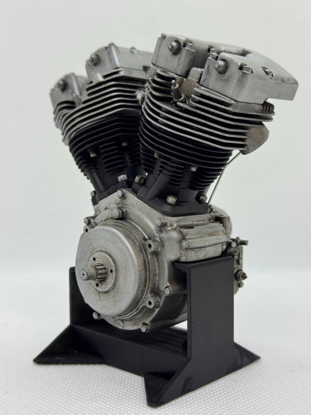 1/6スケール ショベルヘッドエンジンモデル｜S&S Bキャブ｜光造形3Dプリント＆エイジング塗装仕上げ｜リアルディスプレイモデル