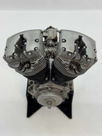 1/6スケール ショベルヘッドエンジンモデル｜S&S Bキャブ｜光造形3Dプリント＆エイジング塗装仕上げ｜リアルディスプレイモデル