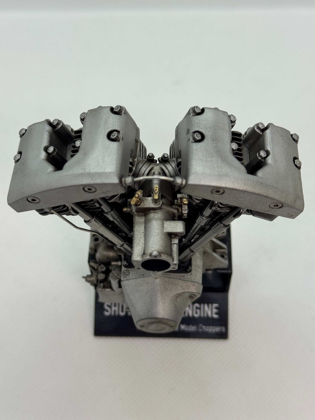 1/6スケール ショベルヘッドエンジンモデル｜S&S Bキャブ｜光造形3Dプリント＆エイジング塗装仕上げ｜リアルディスプレイモデル