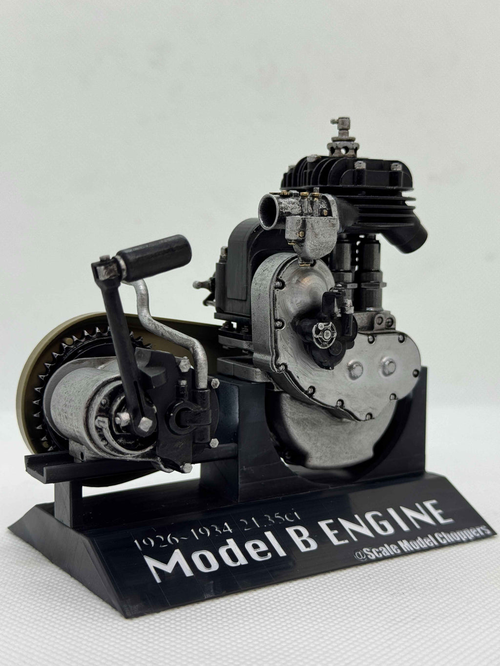 1/6スケール Harley-Davidson Model B エンジンモデル（1926–1934）｜単気筒サイドバルブ｜光造形3Dプリント