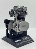 1/6スケール YAMAHA XS650 エンジン模型｜光造形3Dプリント製 精密塗装仕上げ｜名作バーチカルツインを立体再現