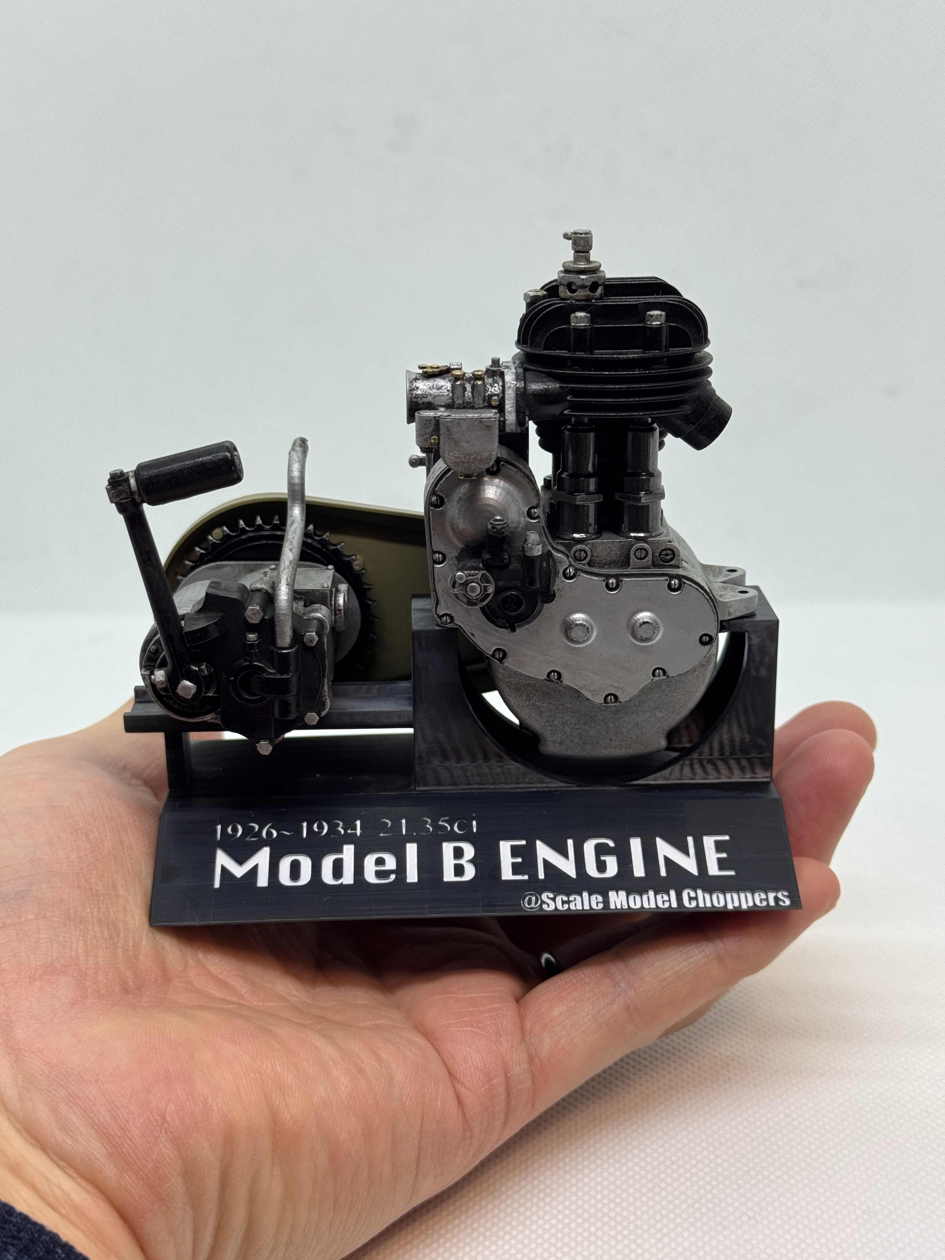 1/6スケール Harley-Davidson Model B エンジンモデル（1926–1934）｜単気筒サイドバルブ｜光造形3Dプリント