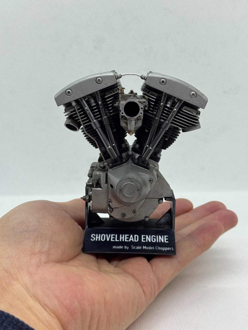 1/6スケール ショベルヘッドエンジンモデル｜S&S Bキャブ｜光造形3Dプリント＆エイジング塗装仕上げ｜リアルディスプレイモデル