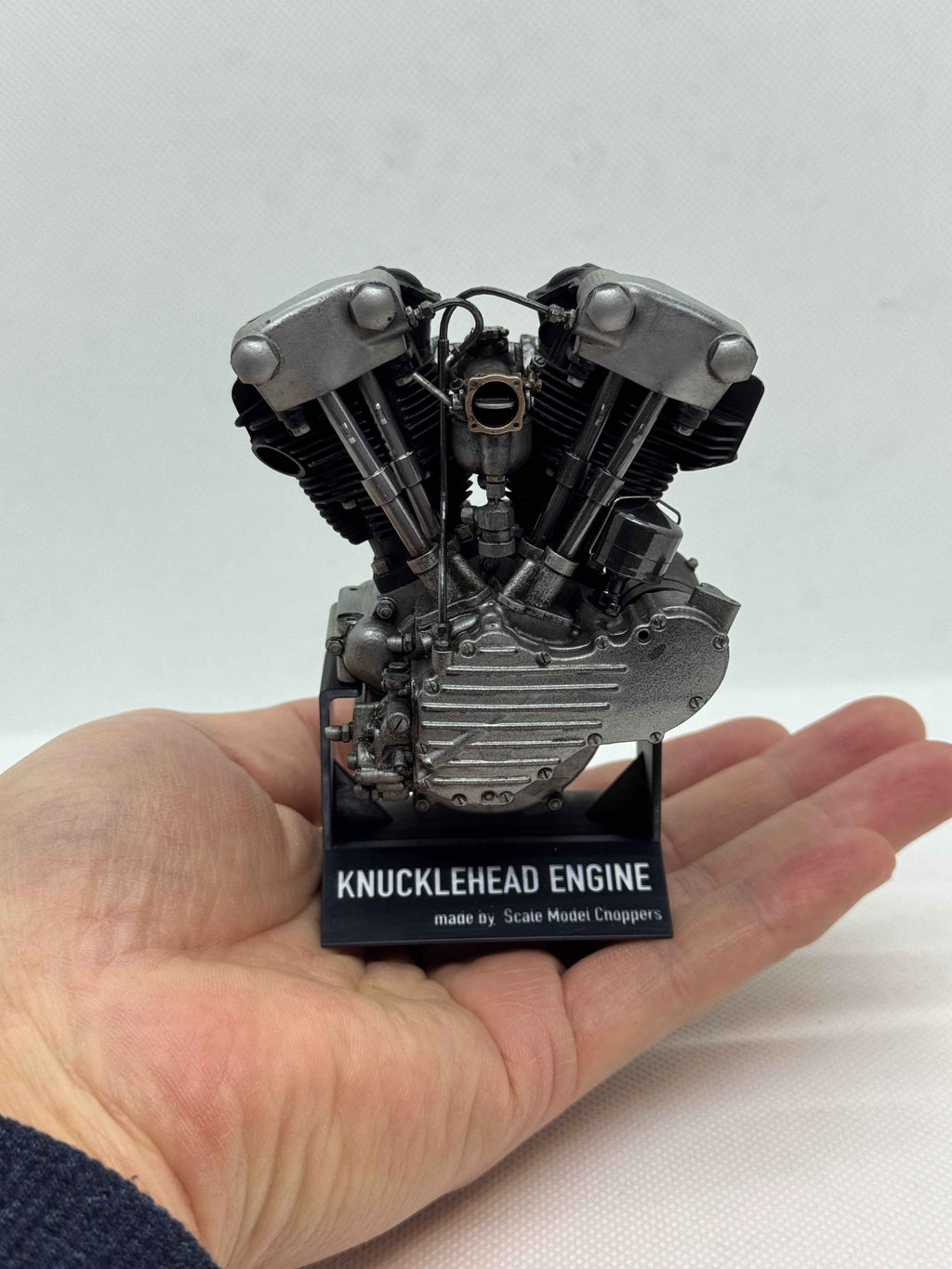 1/6スケール ナックルヘッドエンジンモデル｜光造形3Dプリント製 精密塗装仕様｜初期OHVの造形美を濃密再現