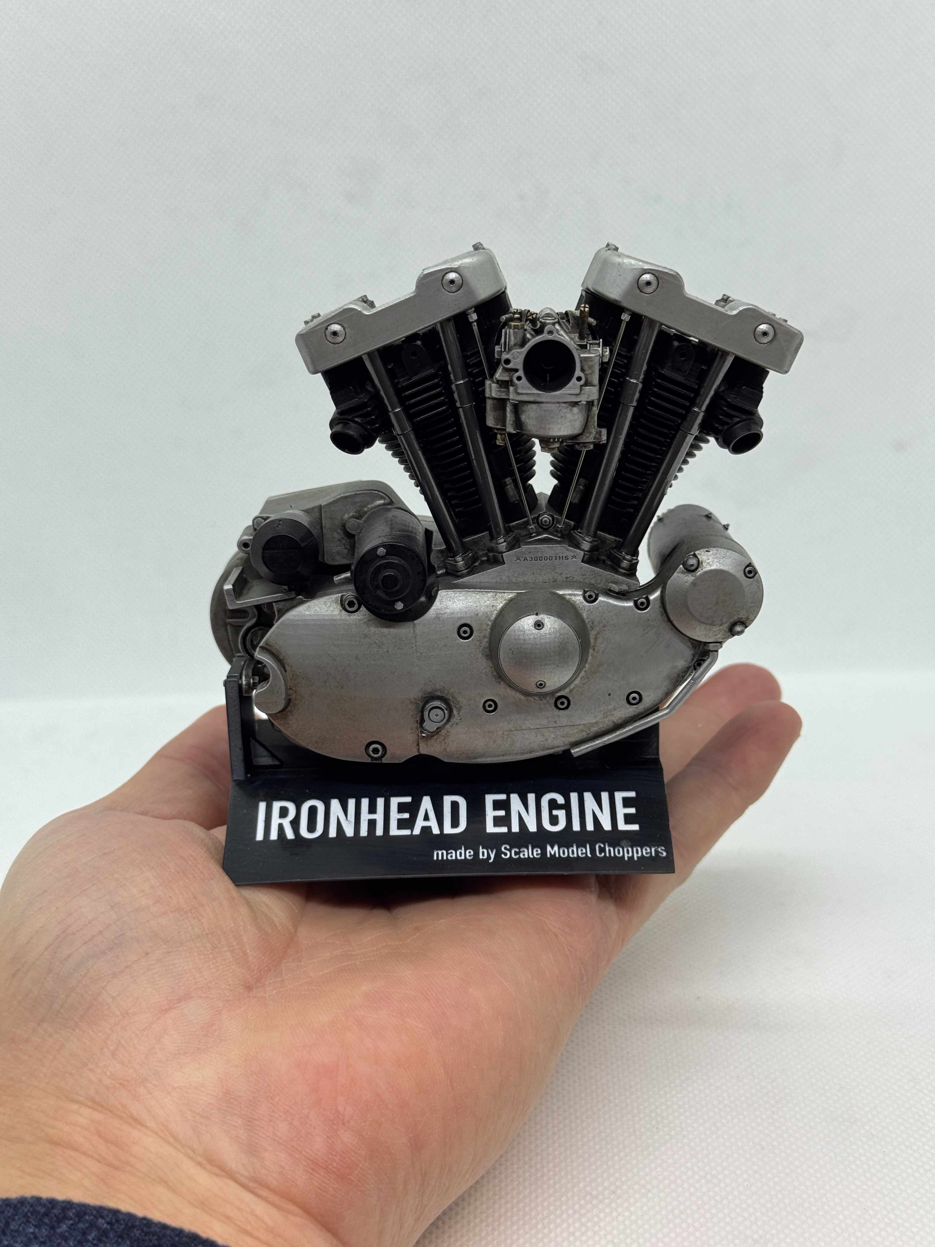 1/6スケール アイアンショベルエンジンモデル｜光造形3Dプリント製 精密塗装｜ヴィンテージハーレーの荒々しい個性を立体表現