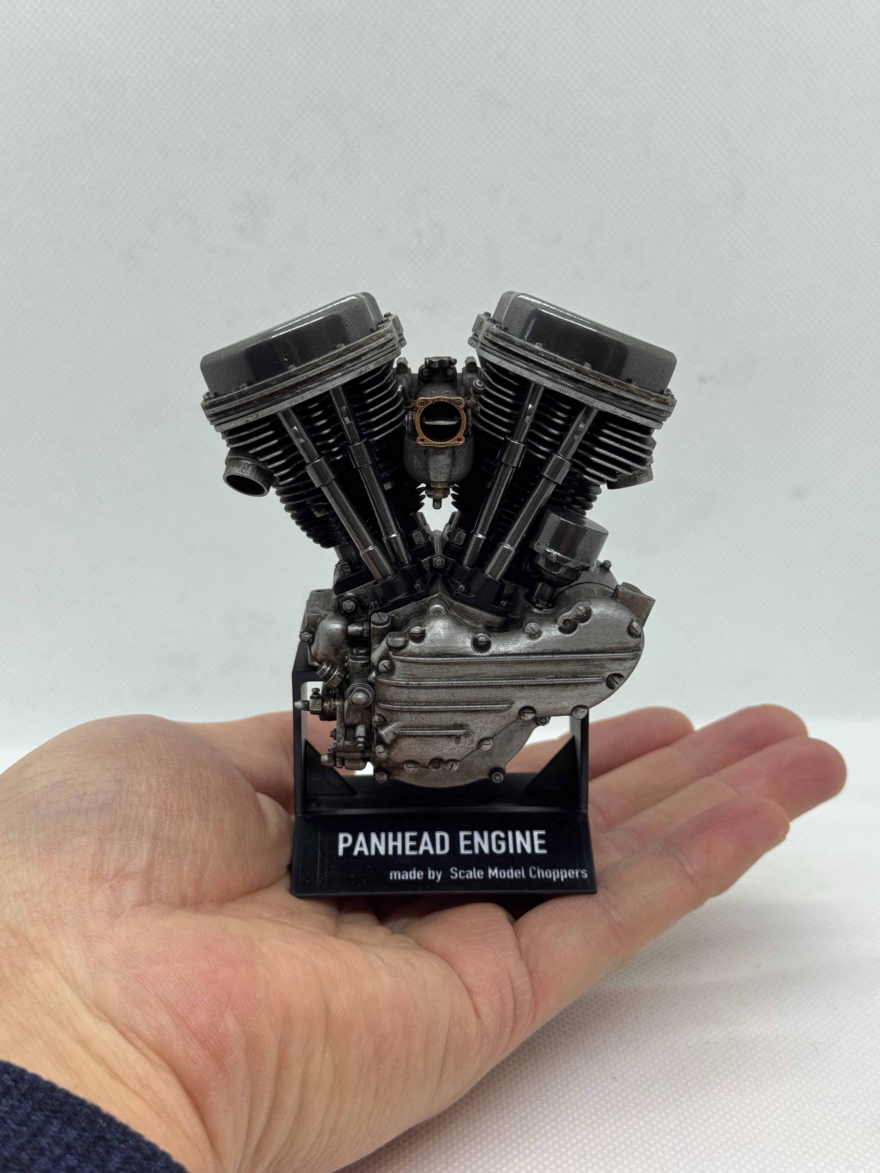 1/6スケール パンヘッドエンジンモデル｜1954-62 カムカバー4本リブ｜ロッカーカバーDリング｜光造形3Dプリント 精密塗装仕上げ