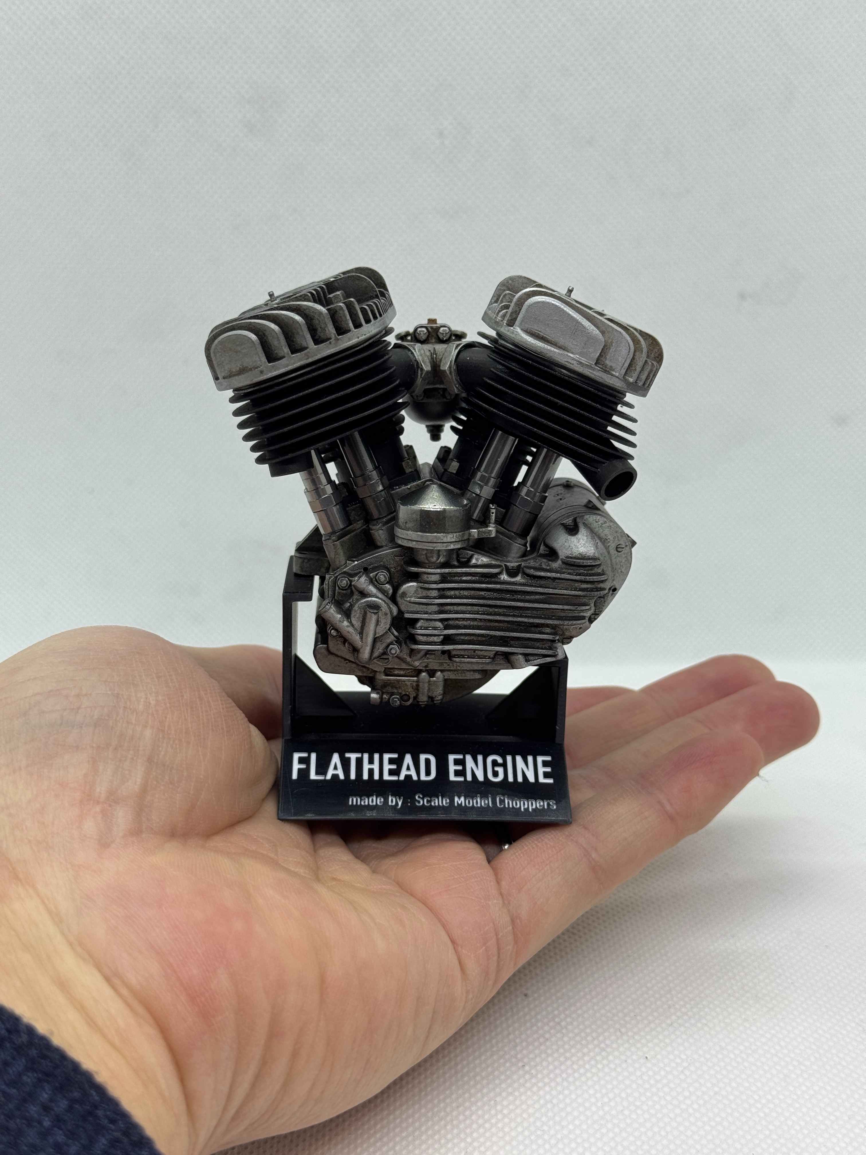 1/6スケール フラットヘッドエンジンモデル｜光造形3Dプリント製 精密塗装仕上げ｜ヴィンテージVツインの原点を立体表現