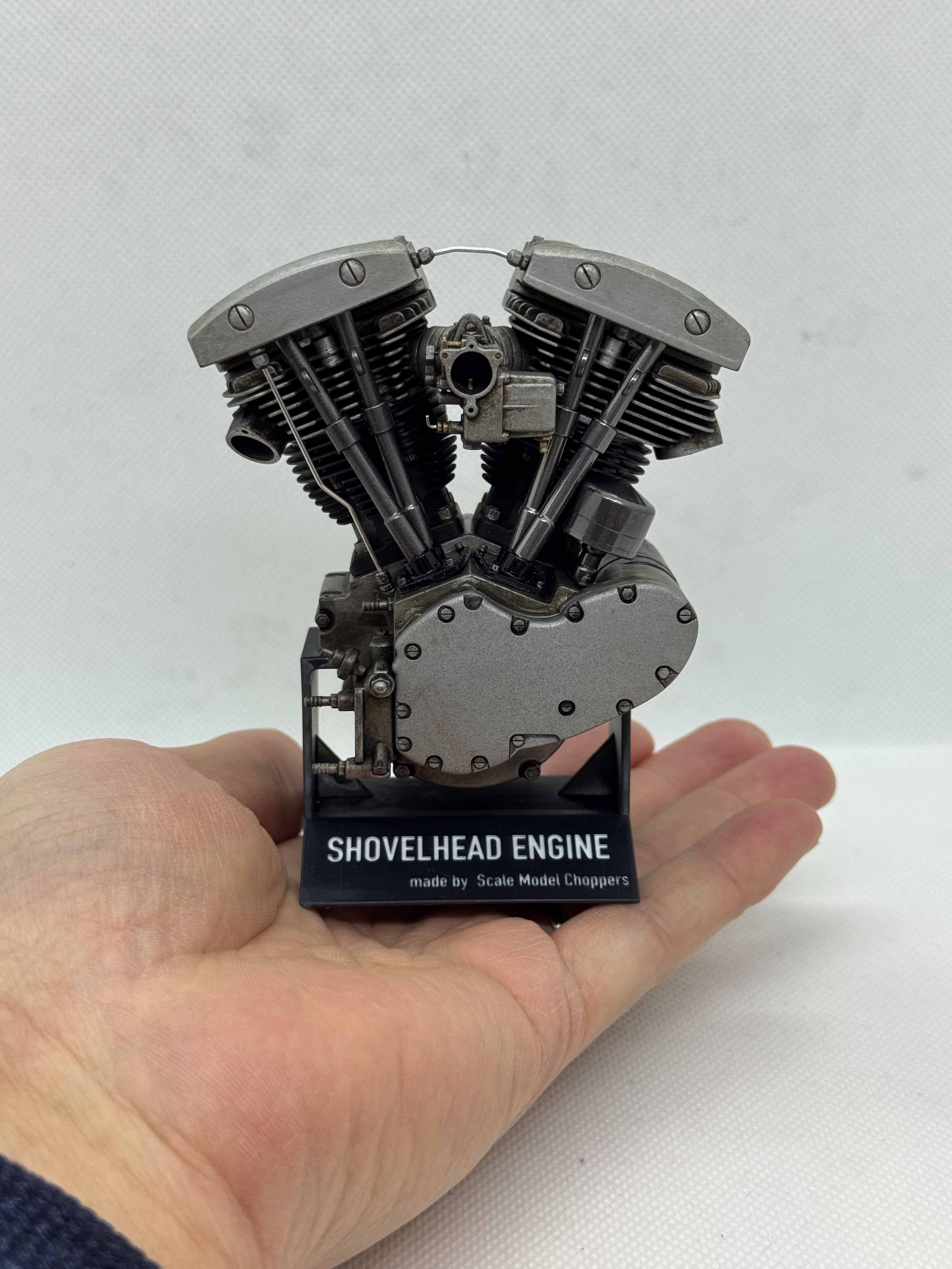 1/6スケール アーリーショベルエンジンモデル｜光造形3Dプリント製 精密ディスプレイモデル｜ヴィンテージハーレーの造形美を再現