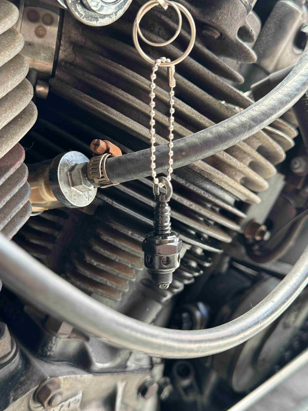 Vintage Spark Plug | Resin Keychain