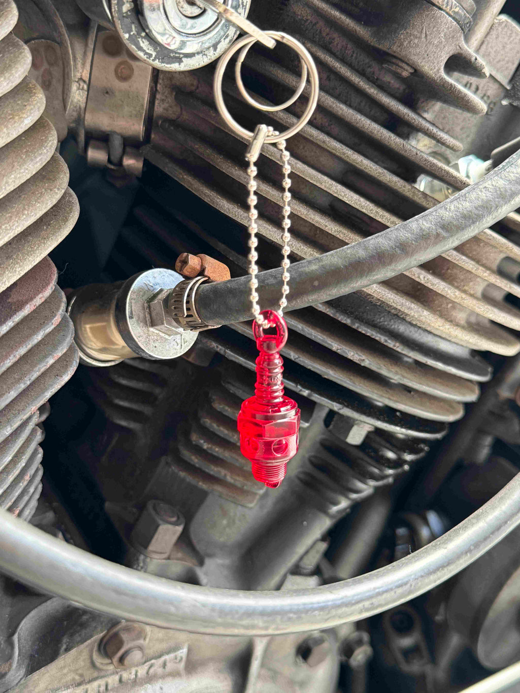 Vintage Spark Plug | Resin Keychain