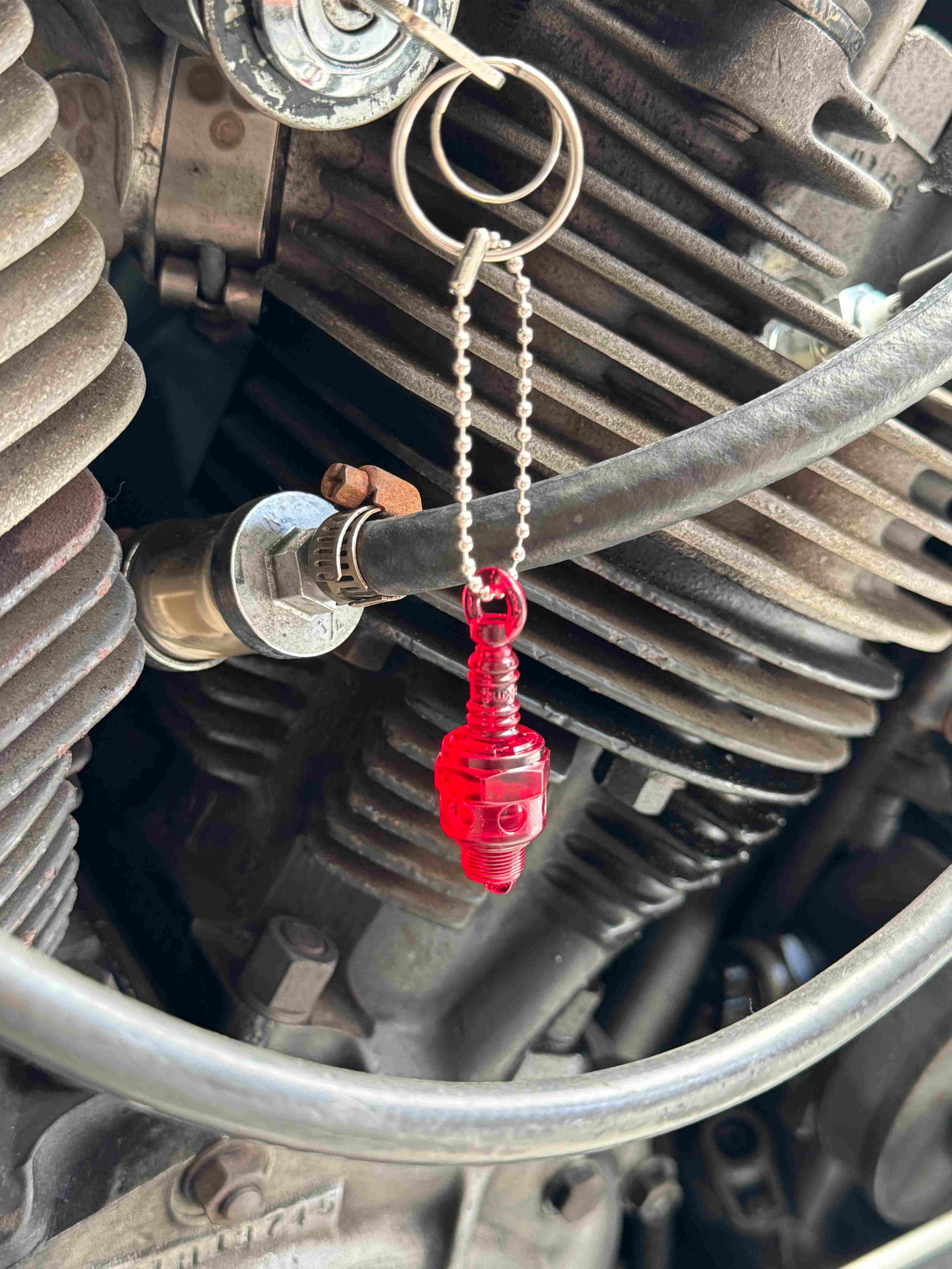 Vintage Spark Plug | Resin Keychain