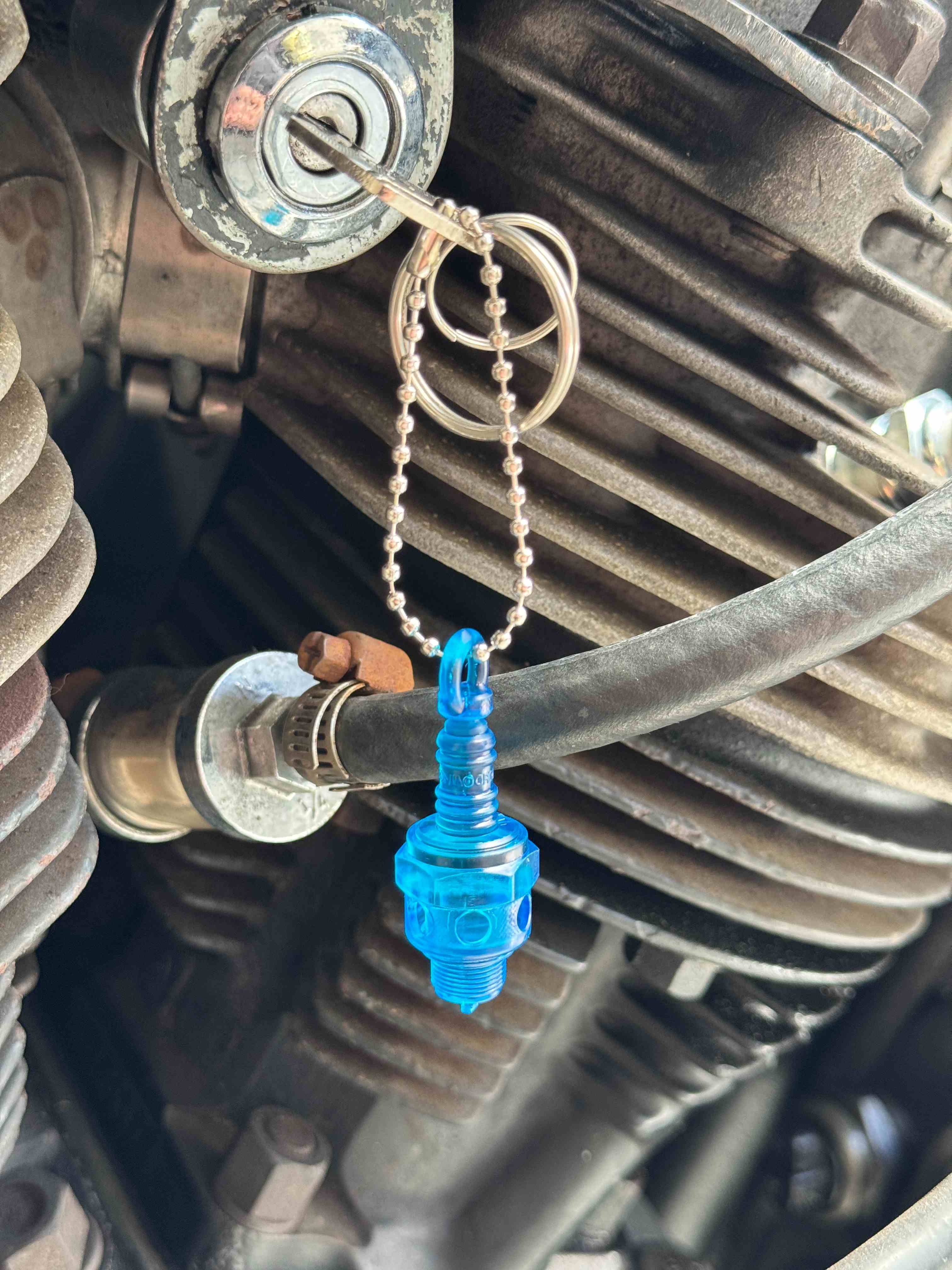 Vintage Spark Plug | Resin Keychain